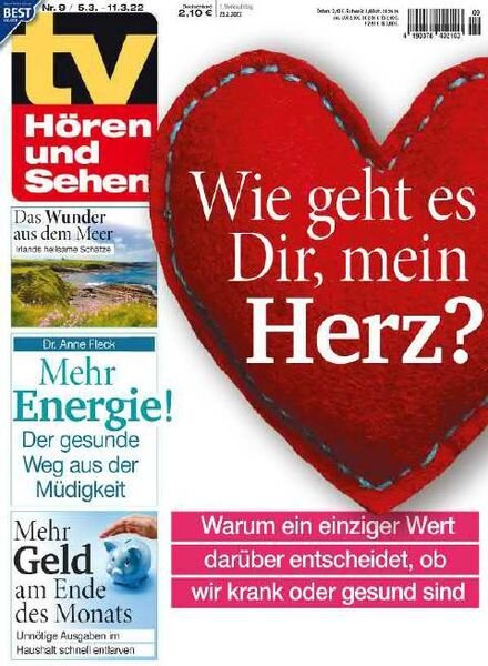TV HOren und Sehen – 25 Februar 2022 Cover