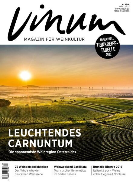 Vinum – Marz 2022 Cover