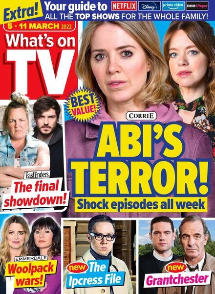 What’s on TV – 05 March 2022 Cover