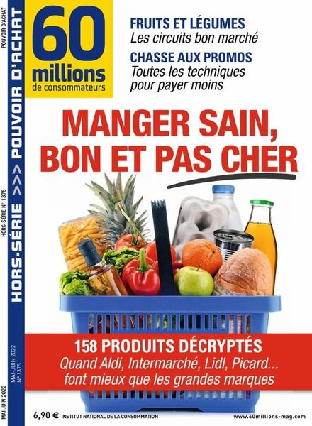 60 Millions de Consommateurs – Hors-Serie – Mai-Juin 2022 Cover