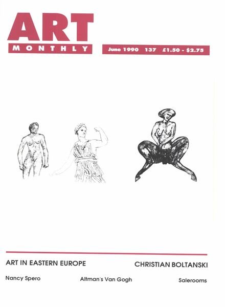 Art Monthly – June 1990 Cover
