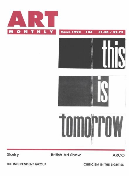 Art Monthly – March 1990 Cover