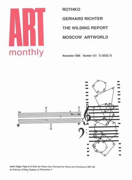 Art Monthly – November 1989 Cover