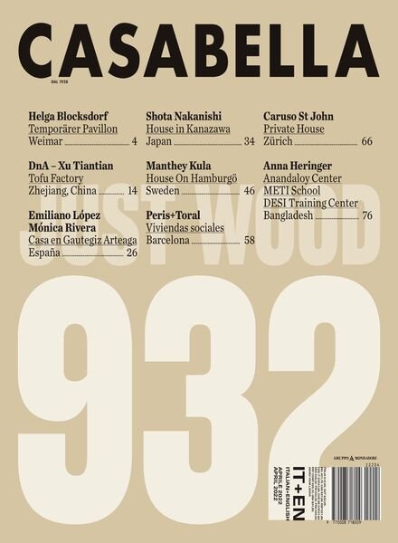 Casabella – aprile 2022 Cover