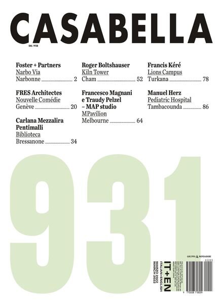 Casabella – marzo 2022 Cover