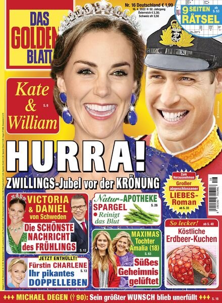 Das Goldene Blatt – 16 April 2022 Cover