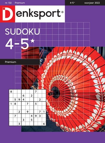 Denksport Sudoku 4-5 premium – 14 april 2022 Cover