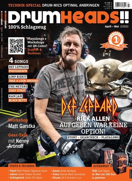 DrumHeads!! – April 2022 Cover