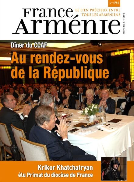 France Armenie – Mars 2022 Cover