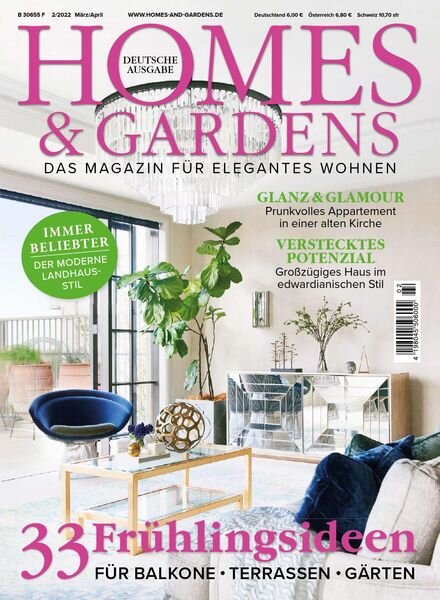 Homes & Gardens Germany – Marz-April 2022 Cover