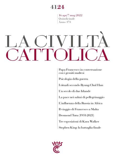 La Civilta Cattolica – 16 Aprile 2022 Cover