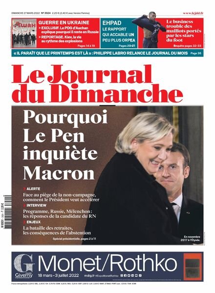 Le Journal du Dimanche – 27 mars 2022 Cover