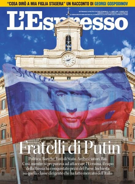 l’Espresso – 6 Marzo 2022 Cover