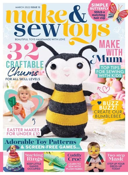 Make & Sew Toys – March 2022 Cover