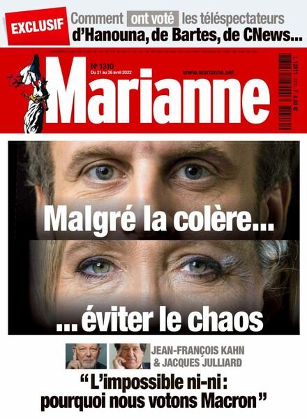 Marianne – 21 Avril 2022 Cover