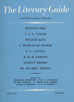 New Humanist – The Literary Guide June 1951
