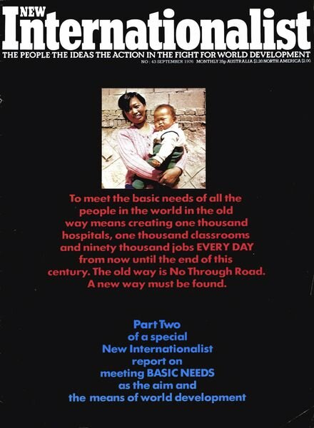New Internationalist – September 1976 Cover