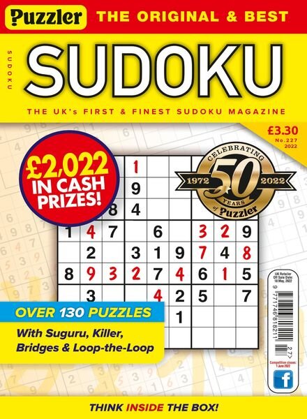 Puzzler Sudoku – April 2022 Cover