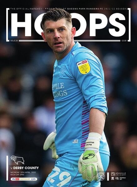 QPR Official Programmes – Queens Park Rangers vs Derby County – 18 April 2022 Cover