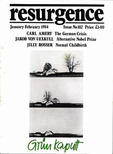 Resurgence & Ecologist – Resurgence 102 – Jan-Feb 1984 Cover