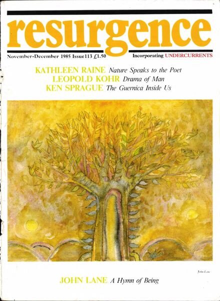 Resurgence & Ecologist – Resurgence 113 – November-December 1985 Cover