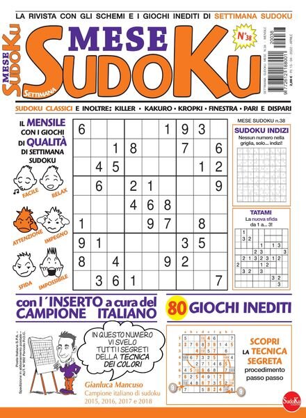 Settimana Sudoku Mese – 15 aprile 2022 Cover