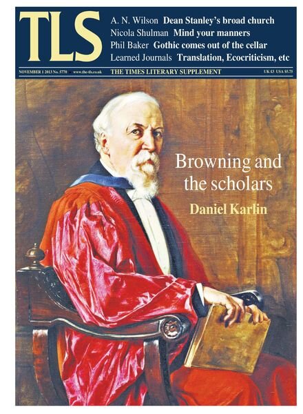 The Times Literary Supplement – 1 November 2013 Cover