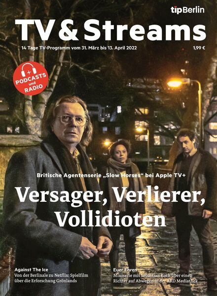 tipBerlin TV & Streams – 29 Marz 2022 Cover