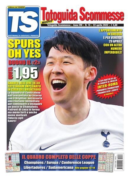 Totoguida Scommesse – 22 Aprile 2022 Cover