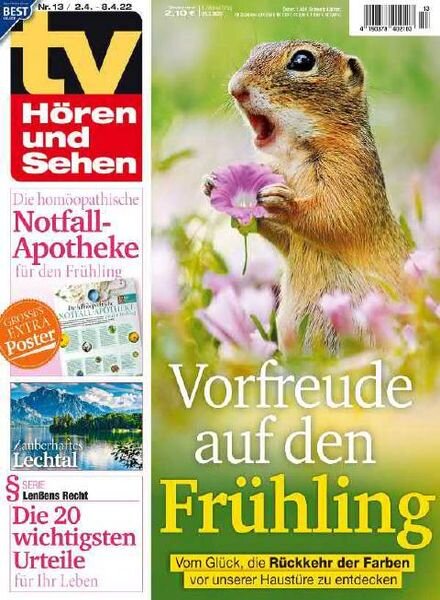 TV Horen und Sehen – 25 Marz 2022 Cover