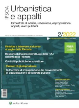 Urbanistica e appalti – Aprile 2022