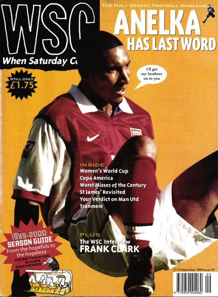 When Saturday Comes – September 1999 Cover