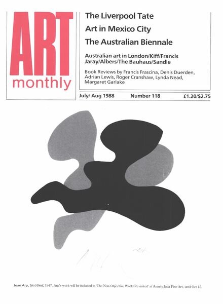 Art Monthly – July-August 1988 Cover