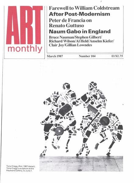 Art Monthly – March 1987 Cover
