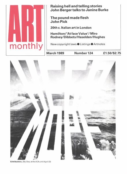Art Monthly – March 1989 Cover