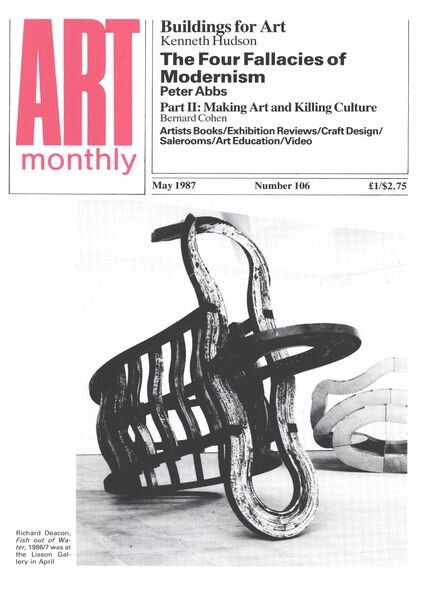 Art Monthly – May 1987 Cover