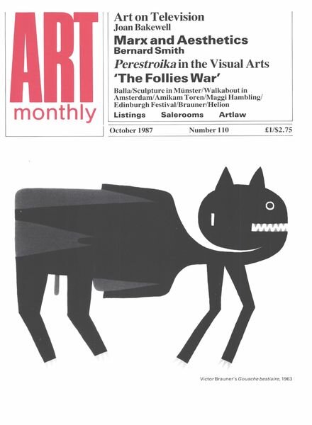 Art Monthly – October 1987 Cover