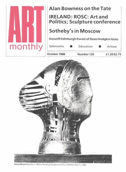Art Monthly – October 1988 Cover