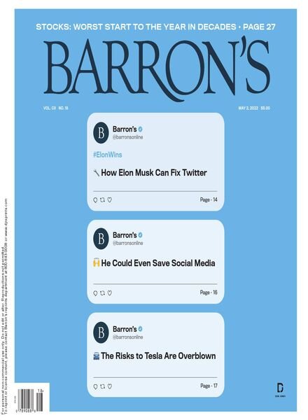Barron’s – May 2 2022 Cover