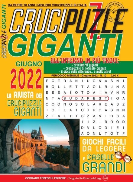 Crucipuzzle Giganti – 13 maggio 2022 Cover