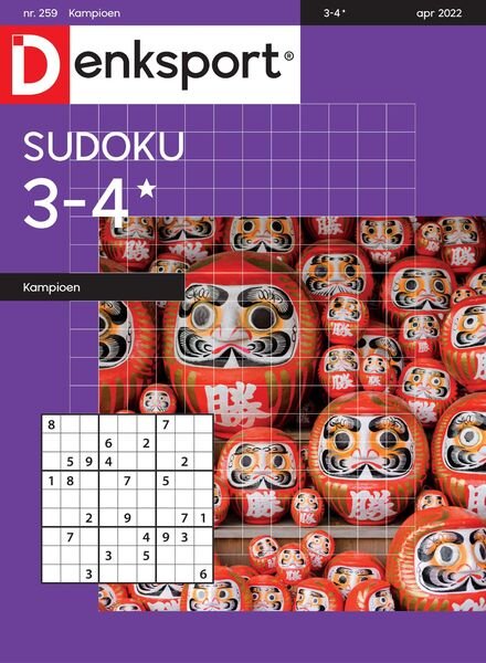 Denksport Sudoku 3-4 kampioen – 07 april 2022 Cover