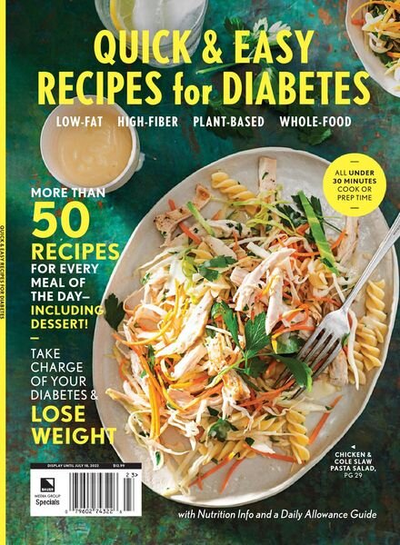 Diabetes Recipes – March 2022 Cover