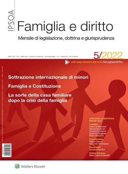 Famiglia e Diritto – Maggio 2022 Cover