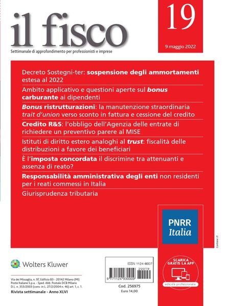 il fisco – 9 Maggio 2022 Cover