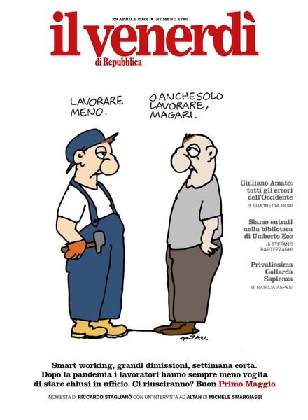 Il Venerdi di Repubblica – 29 Aprile 2022 Cover