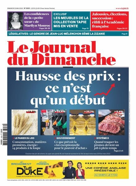 Le Journal du Dimanche – 08 mai 2022 Cover