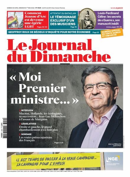 Le Journal du Dimanche – 30 avril 2022 Cover