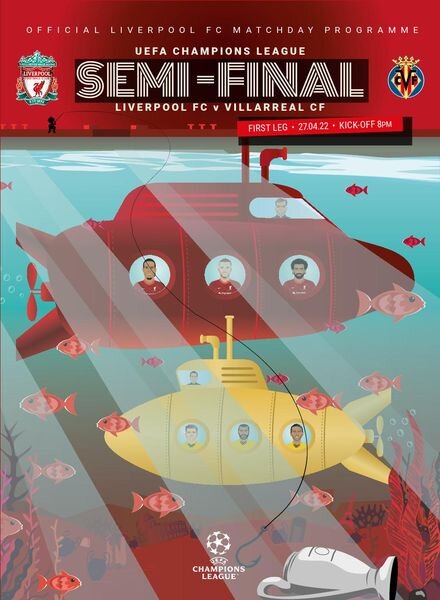 Liverpool FC Programmes – vs Villarreal CL – 27 April 2022 Cover