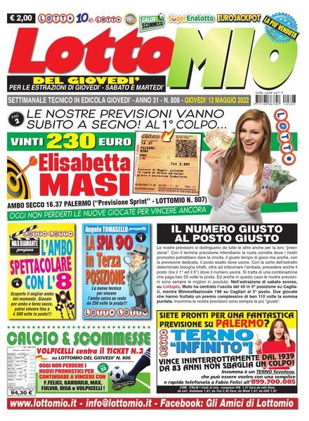 Lottomio del Giovedi – 12 Maggio 2022 Cover