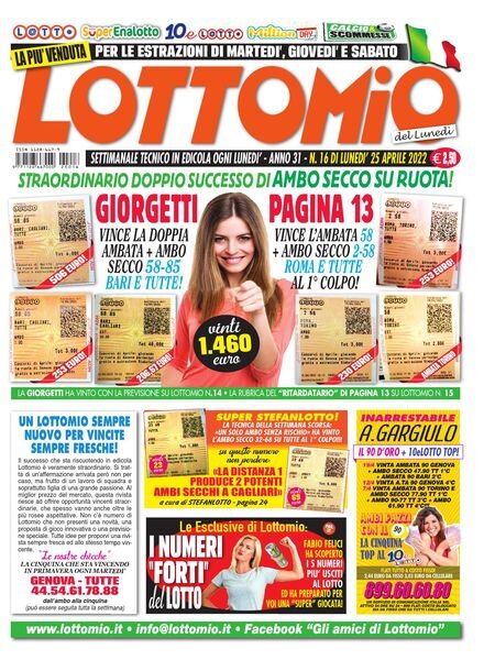 Lottomio del Lunedi – 25 Aprile 2022 Cover